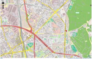 Karte Düsseldorf - Karte hergestellt aus OpenStreetMap-Daten - Lizenz: Open Database License